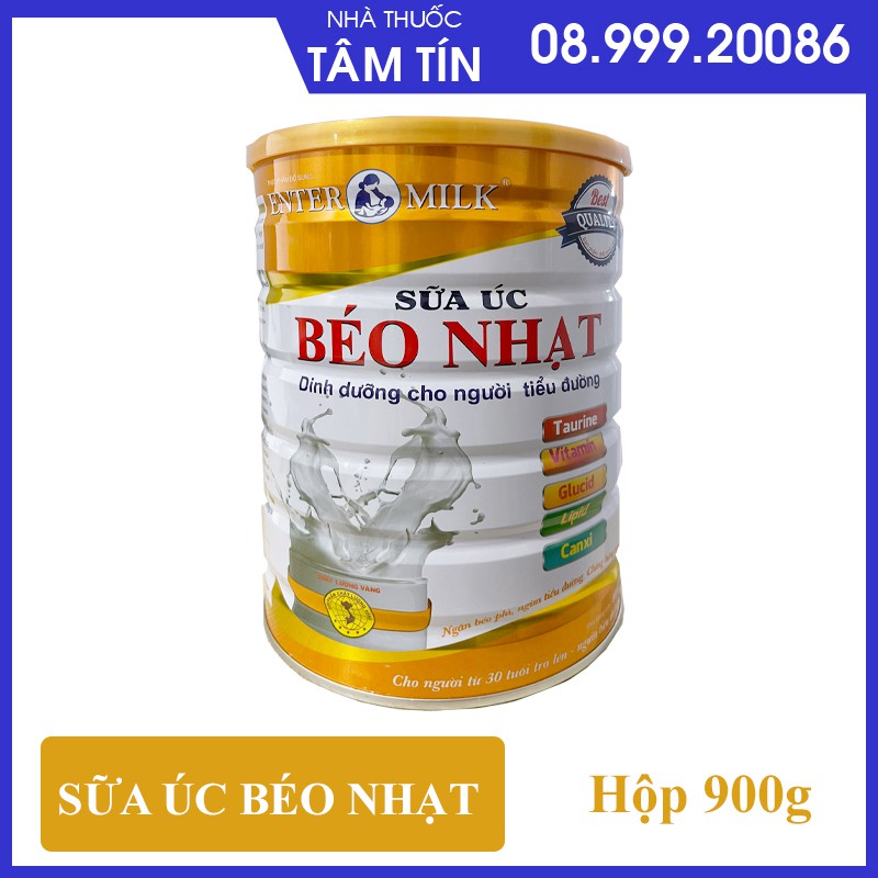 SỮA ENTER MILK ÚC BÉO NHẠT - DINH DƯỠNG CHO NGƯỜI TIỂU ĐƯỜNG - HỘP 900G