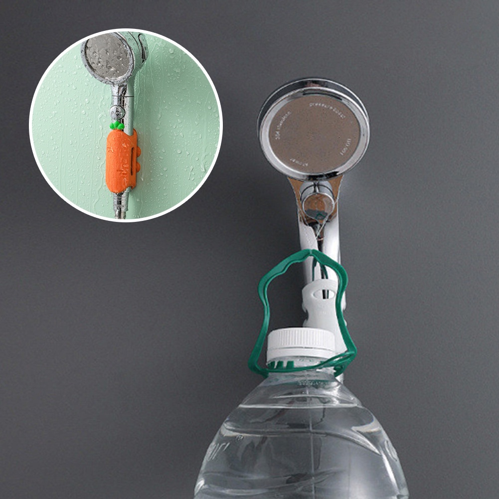 Giá Đỡ Vòi Hoa Sen Bằng Silicone Hình Củ Cà Rốt Có Giác Hút