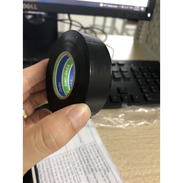 Băng dính cách điện, băng keo cách điện DENKA nhât bản màu đen dùng cho điện dân dụng, điện ô tô, xe máy