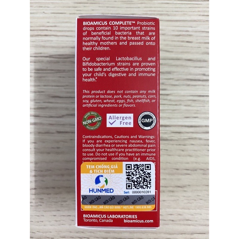 Men vi sinh 10 chủng BioAmicus Complete-Nhập khẩu chính ngạch Canana