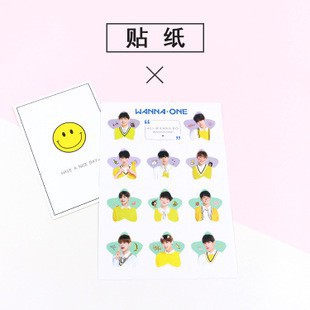 Sticker bts wanna one exo bộ ảnh, tập ảnh album sticker ảnh dán anime idol dễ thương