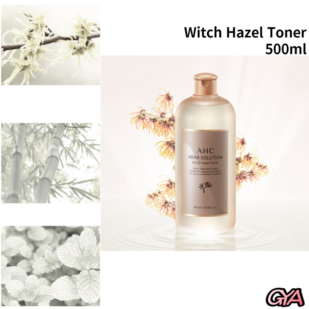 Toner 4 loại Herb Solution Dung tích lớn 500ml _ Lemon / Rose / Aloe Vera / Witch Hazel
