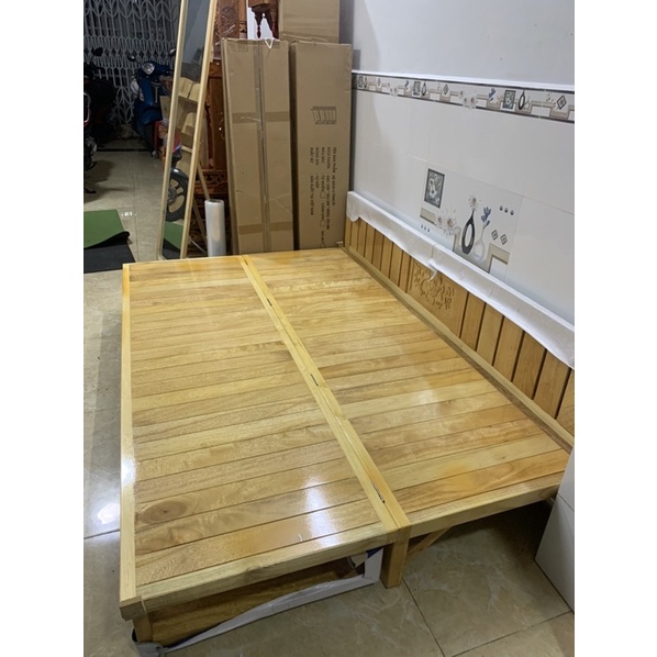 GIƯỜNG GHẾ GẤP GỖ GIÀNG 1m2x1m9 HÀNG ĐẸP, GHẾ GẤP THÀNH GIƯỜNG, GHẾ HAI TRONG MỘT, GHẾ PHẢN