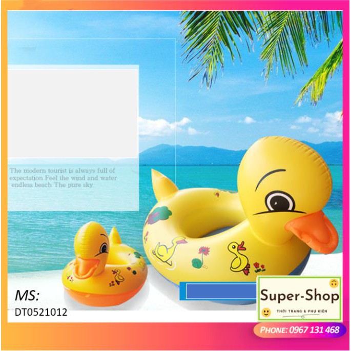 Phao bơi trẻ em chống lật, phao bơi cho bé đẹp hình vịt con cực cute dễ thương [Super-Shop] DT0521012