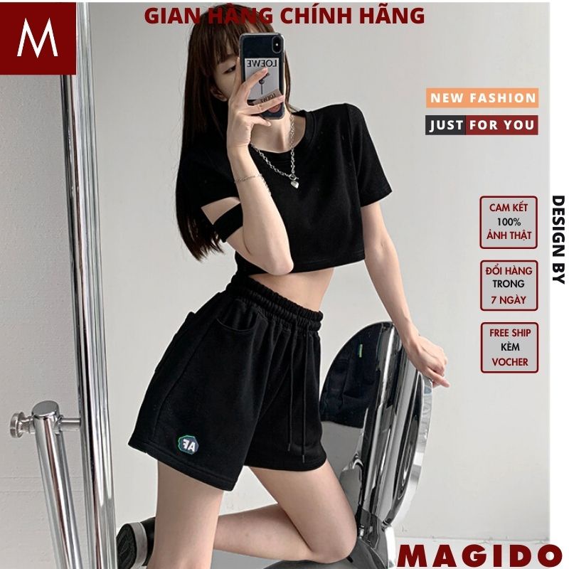 Quần short nữ cạp chun thể thao FA kiểu dáng hàn quốc ulzzang -MAGIDO | BigBuy360 - bigbuy360.vn