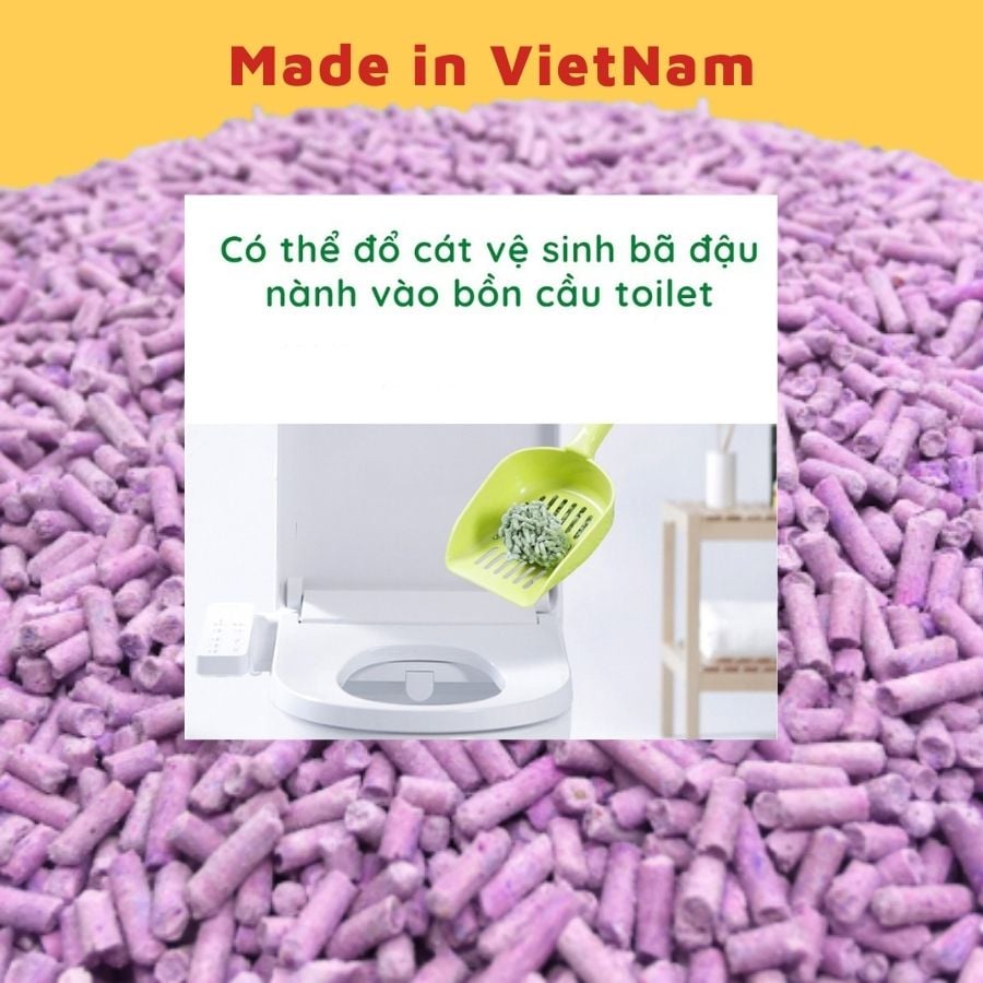 cát đậu nành cho mèo ACAT hương laverder bao 6 lít