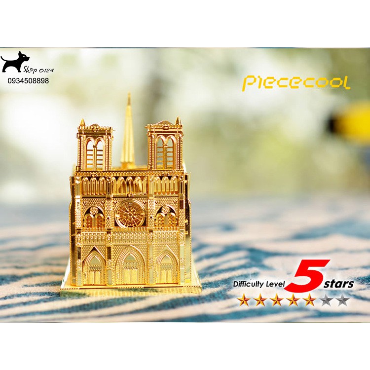 Mô hình thép 3D tự ráp Piececool nhà thờ đức bà Paris