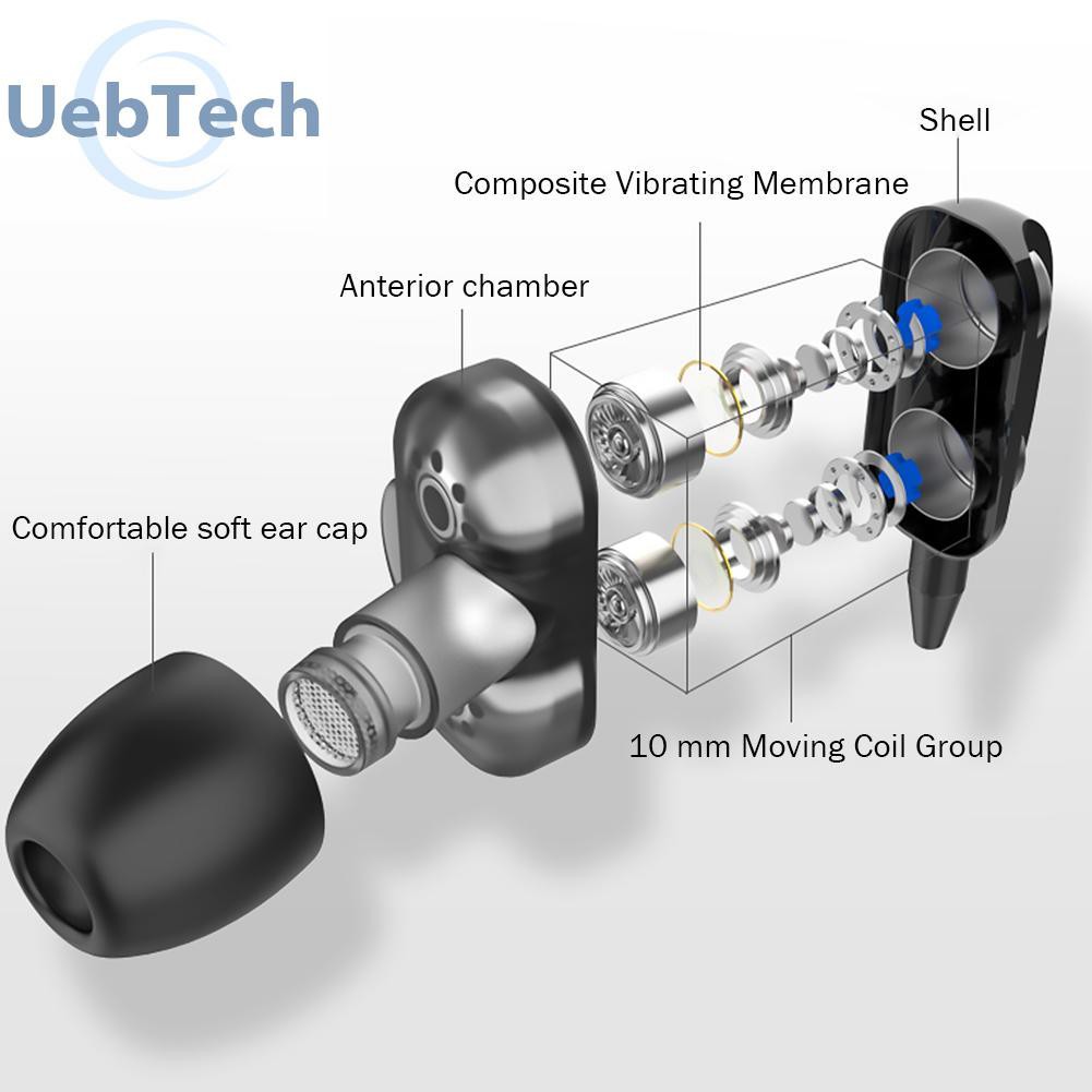 Tai Nghe Nhét Tai Uebtech A4 Có Dây Âm Thanh Siêu Trầm Cho Huawei