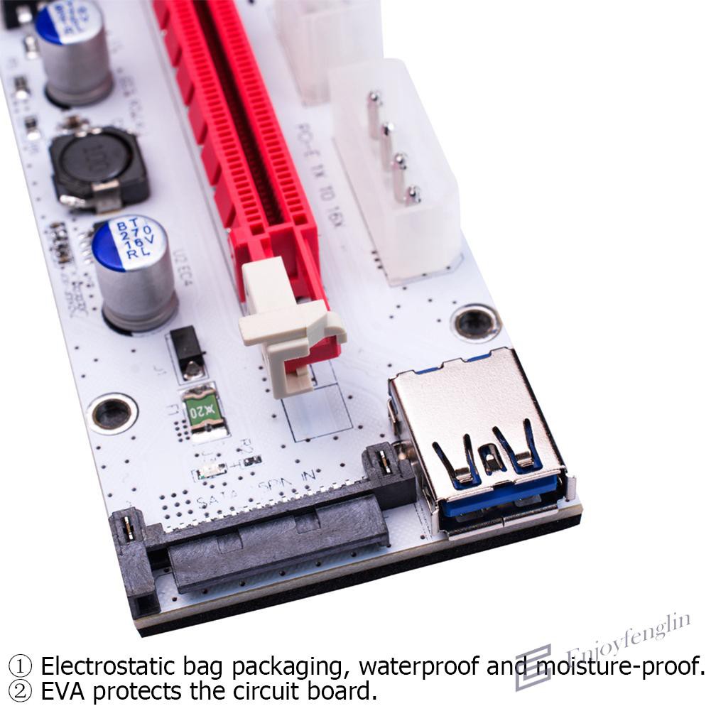 Card Đồ Họa Pci-E Mở Rộng Khe Cắm 1x Sang 16x Usb 3.0