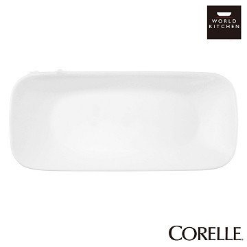 Dĩa Chữ Nhật Thuỷ Tinh Mỹ Corelle 2210-N-LP 27*12cm Winter Frost White