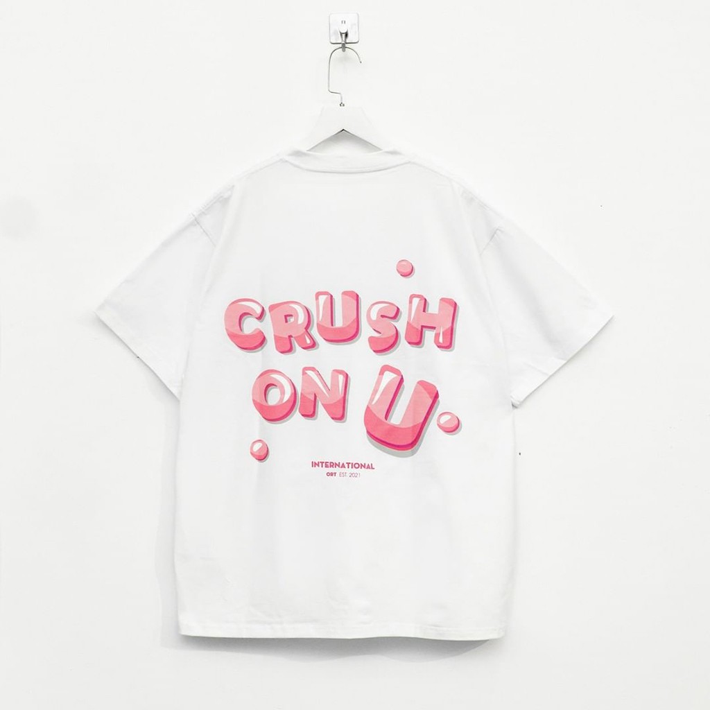 Áo Thun Nam Nữ OUTERITY Crush On U Unisex - Kiểu áo phông form rộng tay lỡ Ulzzang Nelly - Leevin Store