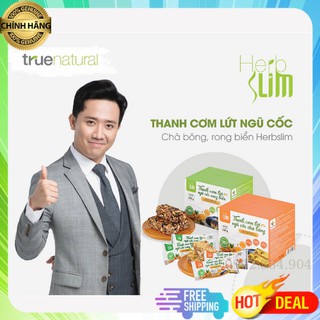[Top Sale] Thanh Cơm Gạo Lứt Ngũ Cốc HerbSlim 1 Thanh Dùng Thử 22g - Gạo Lứt Chà Bông Gạo Lứt Rong Biển