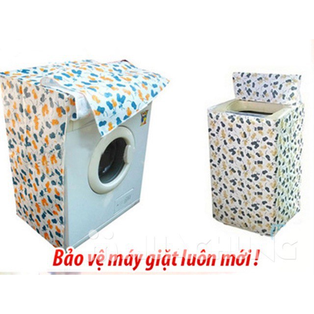 Bạt Phủ Máy Giặt 8-11kg hàng dầy đẹp nặng 4 Lạng .Hoa ngẫu nhiên