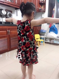 Váy thô hoa xếp tầng cho BG