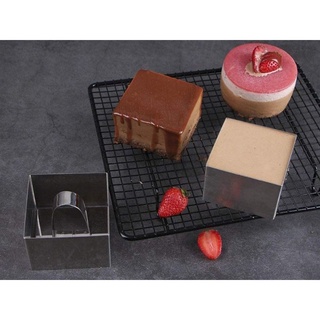 Khuôn ring mousse mini hình tim/vuông/hoa/tròn
