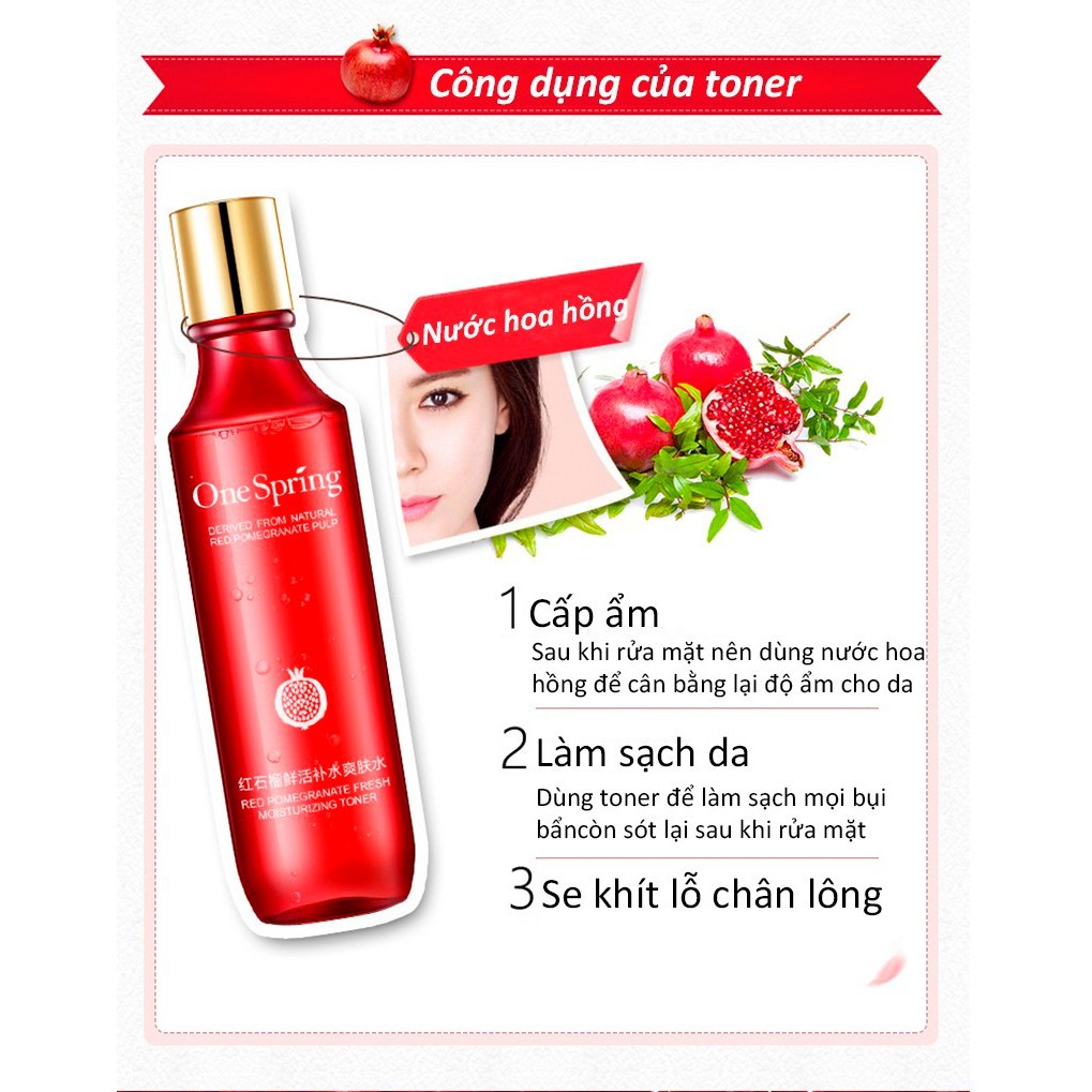 Bộ tứ mỹ phẩm chăm sóc da ONE SPRING - Bộ dưỡng da trắng sáng, cấp ẩm và ngăn ngừa lão hóa | BigBuy360 - bigbuy360.vn