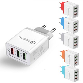 Cóc sạc pin điện thoại 3 cổng USB 30W hỗ trợ sạc nhanh cho iPhone /Samsung