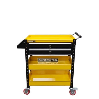 Xe đẩy dụng cụ 3 khay 2 ngăn kéo Stronger Tool