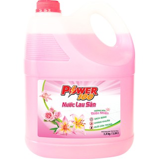 NƯỚC LAU SÀN POWER 100 HƯƠNG CHANH SẢ / HOA THIÊN NHIÊN 3,8KG