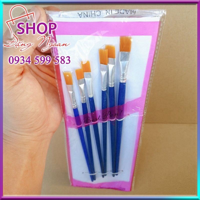 Cọ vẽ 12 cây chổi vẽ brush  lông mềm - VPP Đặng Ngoan