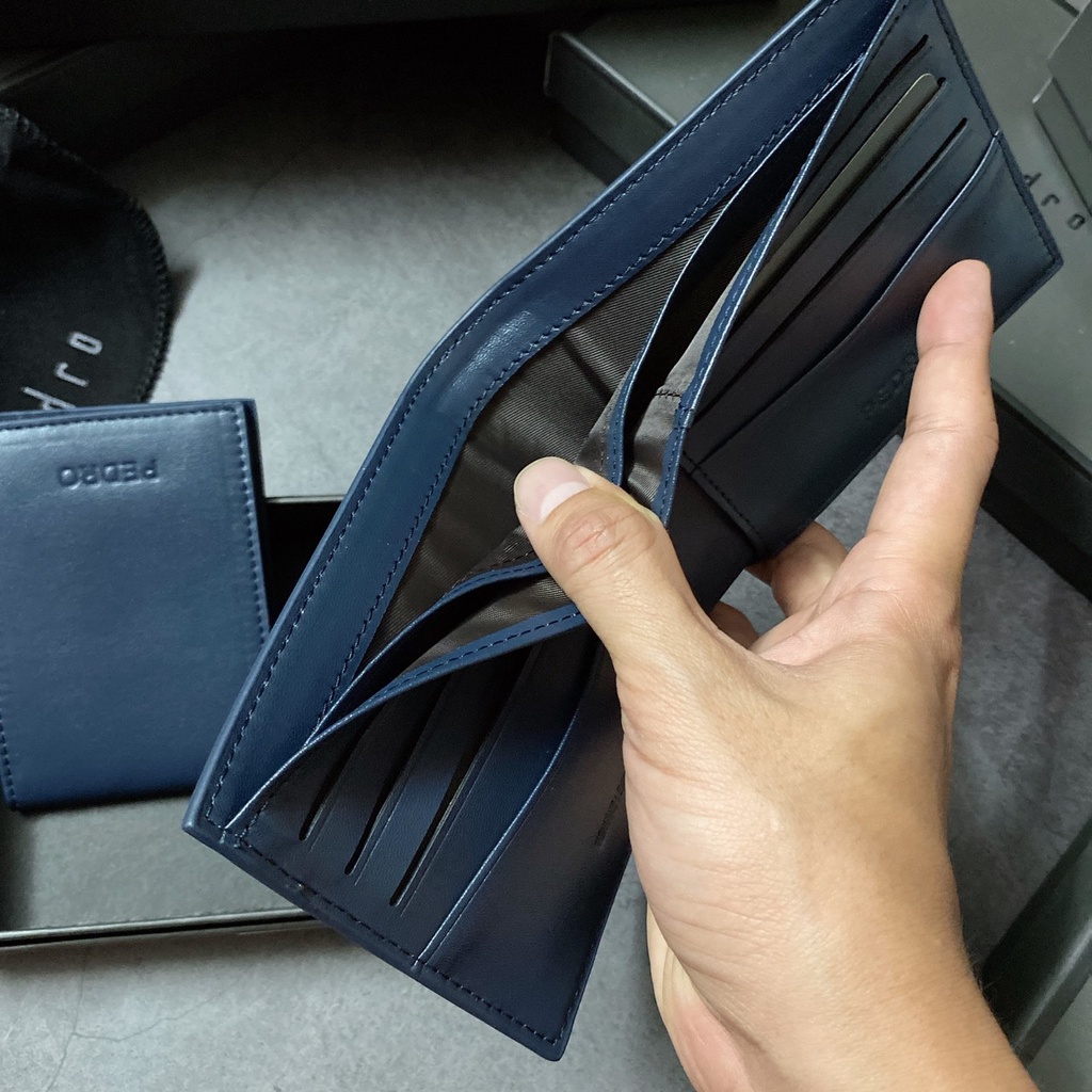 Ví ngắn nam trơn 2 viền khung - V372