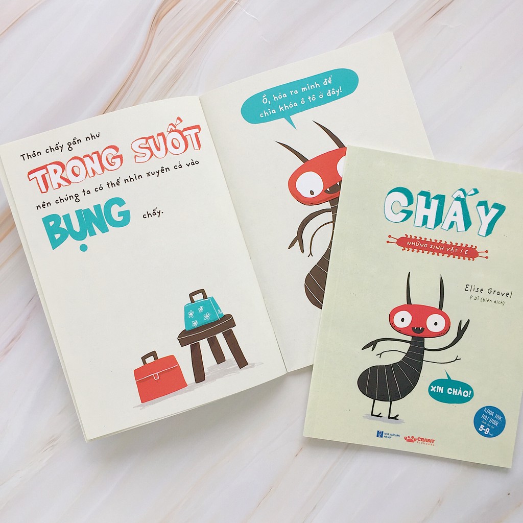 Sách - Những sinh vật í ẹ - Chấy - Nhận biết con vật cho bé - Khoa học vui nhộn - Crabit Kidbooks