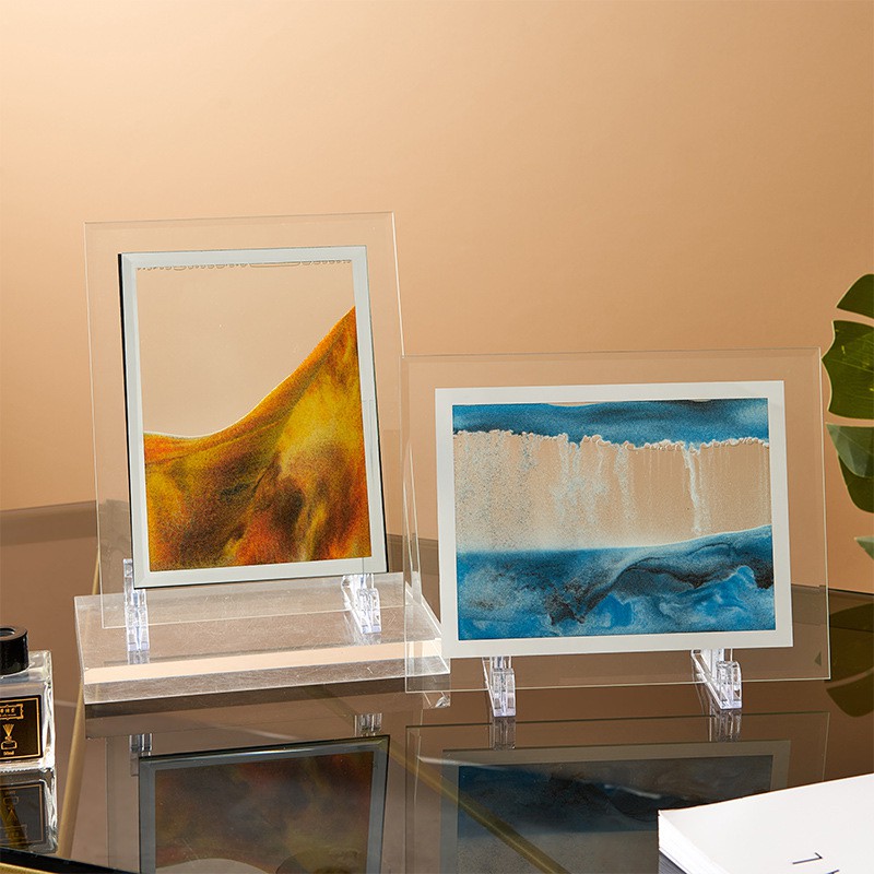 [Mã LIFEHLDEC giảm 10% đơn 99k] 5/7/8/9/10/12 Inch Tranh cát chuyển động 3D mặt kính để bàn trang trí nhà cửa nghệ thuật tranh cát chuyển động | BigBuy360 - bigbuy360.vn