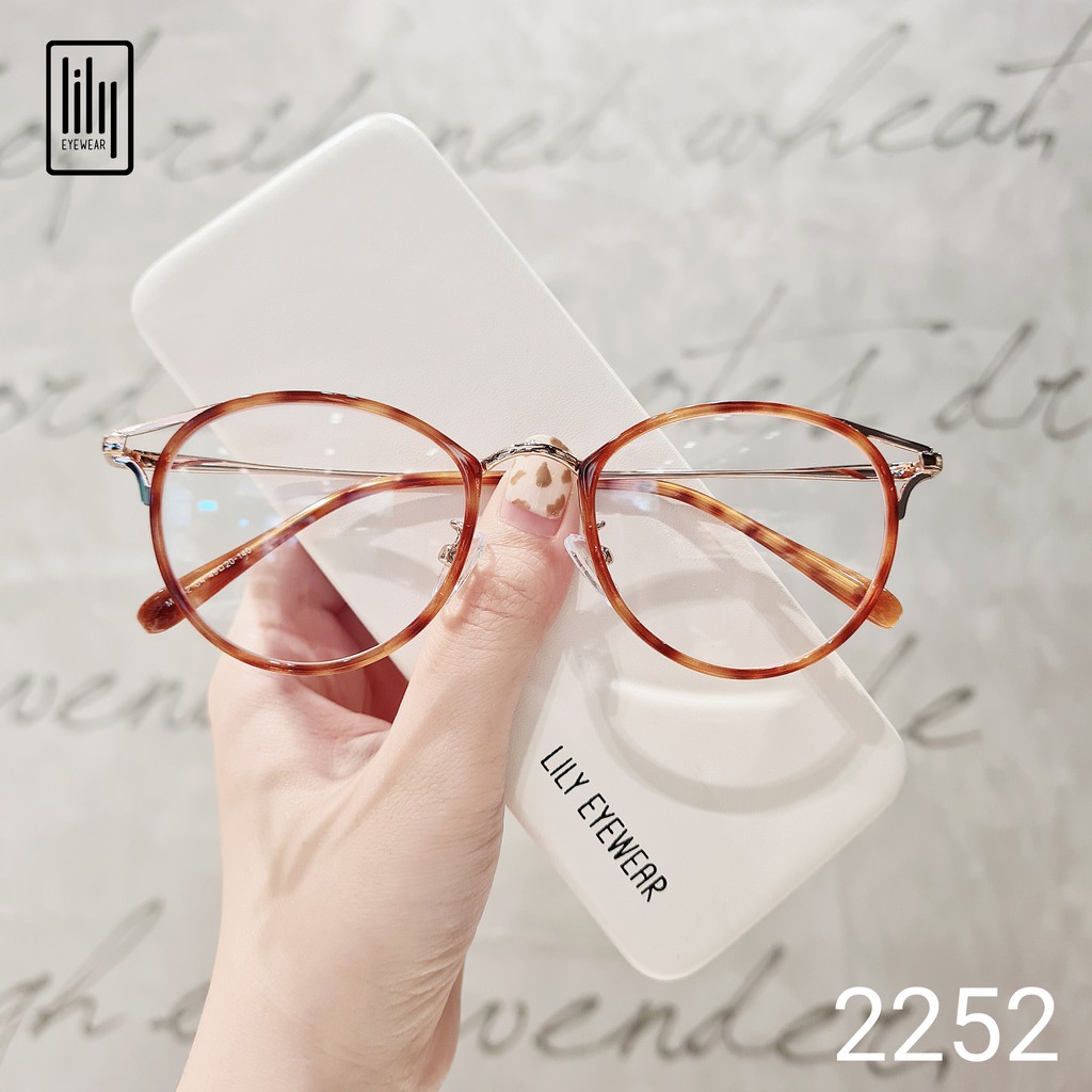 Kính mắt mèo cao cấp nữ Lilyeyewear chất liệu kim loại thanh mảnh màu sắc thời trang 2252 | BigBuy360 - bigbuy360.vn