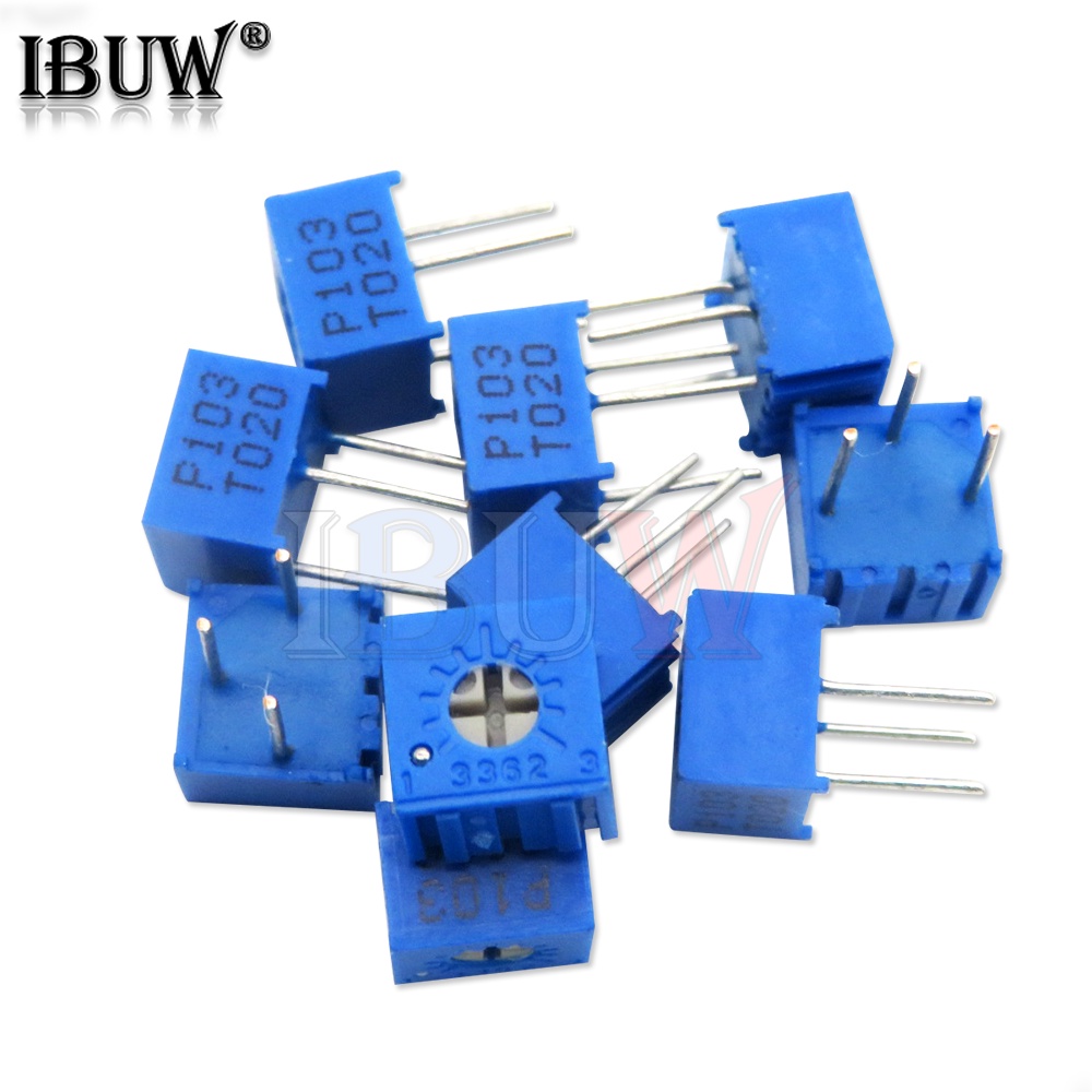 Bộ 10 Chiết Áp 3362P 101 201 501 102 202 502 103 3362 500R 1K 2K 5K 10K 20K 50K 100K Cao Cấp