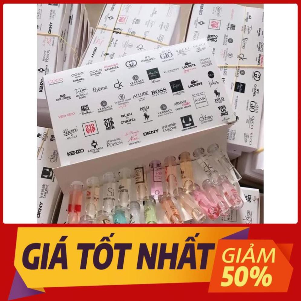 (XẢ SỐC) Sét 20 Chai Nước Hoa Mẫu Thử - nước hoa mini nhiều hương thơm cao cấp
