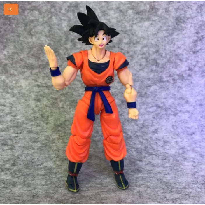 (Hết hàng) Mô hình khớp Songoku tóc đen 3 mặt Dragon ball 15cm