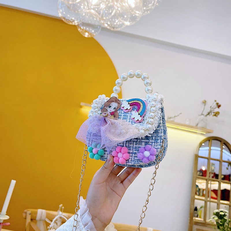 Túi Đeo Chéo Mini Phong Cách Công Chúa Thời Trang Mới Cho Bé Gái