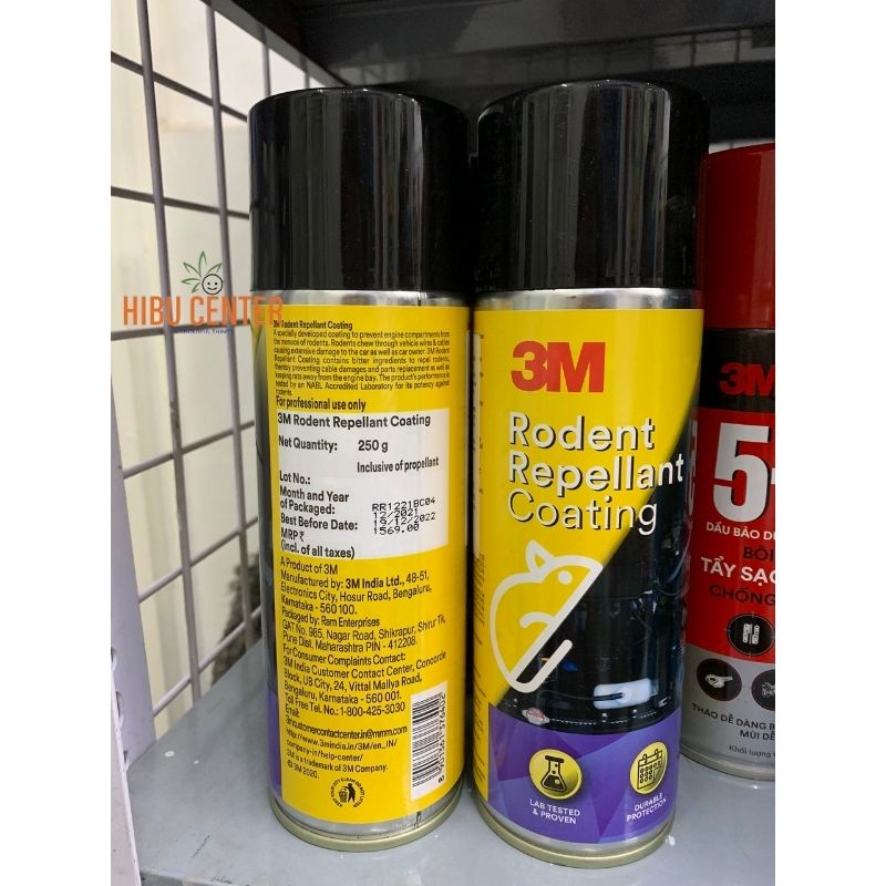 Chai Xịt Chống Chuột Cho Xe Ô Tô 3M Rodent Repellant Coating 89797 250g