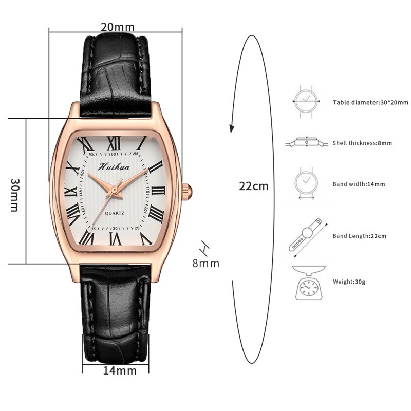 Đồng hồ thời trang nữ dây da mặt số la mã