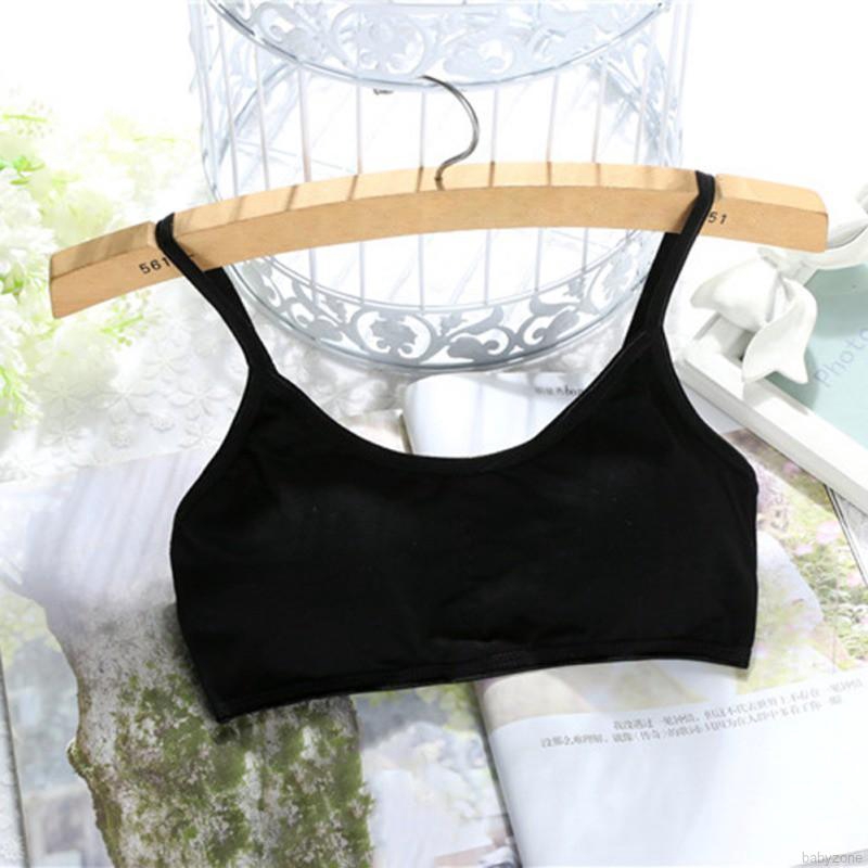 Áo lót cotton màu trơn đơn giản cho bé gái mới lớn