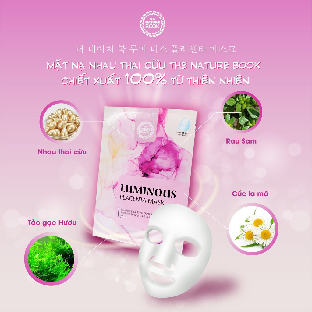 Mặt nạ nhau thai cừu The Nature Book( set 10 miếng)