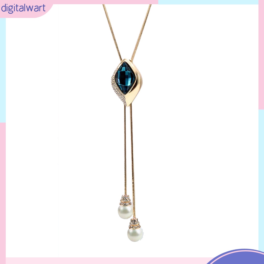 Dây Chuyền Dài Đính Ngọc Trai Thời Trang Cho Nữ