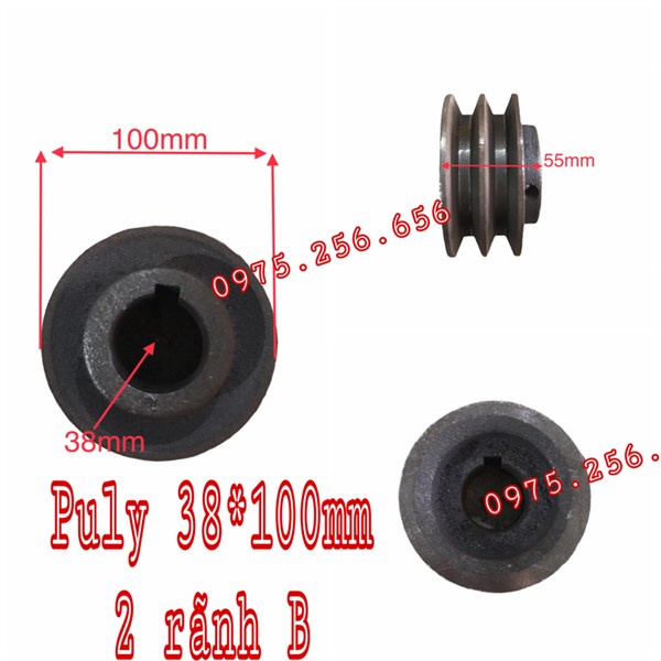 Puly 38*100 2 rãnh B