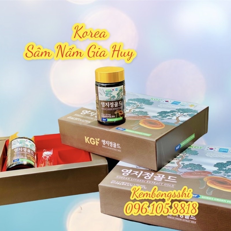 [HÀNG MỚI]CAO LINH CHI CAO CẤP KGF 100%HÀN QUỐC Hộp 2 lọ *250gr
