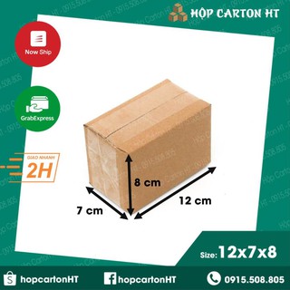12x7x8 Hộp Carton, thùng giấy cod gói hàng, hộp bìa carton đóng hàng giá rẻ