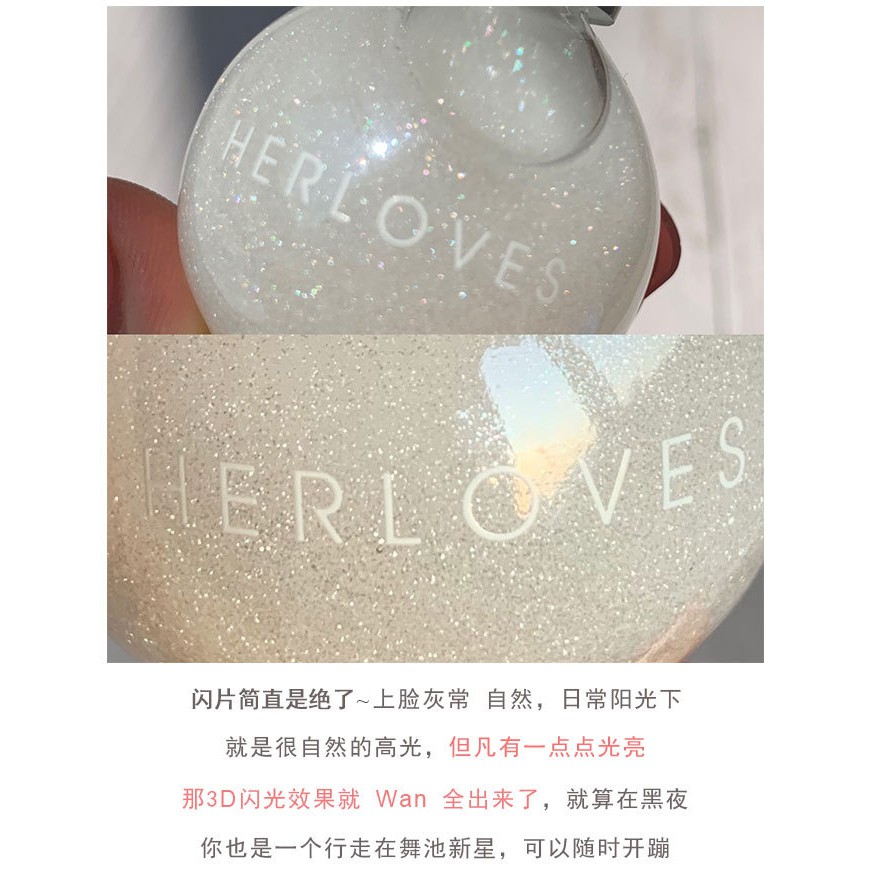 Nhũ bắt sáng lỏng dạng lăn highlight Herlove E216