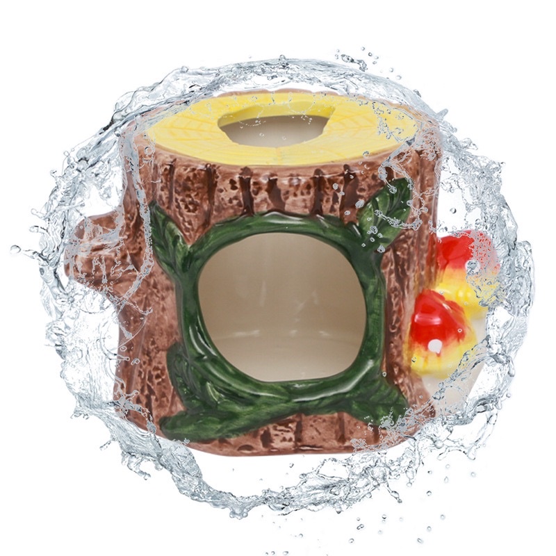 Nhà ngủ sứ cho hamster. Nhà sứ cổ tích (tổ ong/nấm xanh/gốc cây)