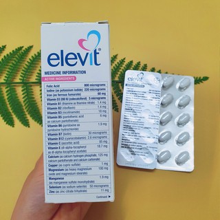 Elevit bầu 100 viên Úc mẫu mới