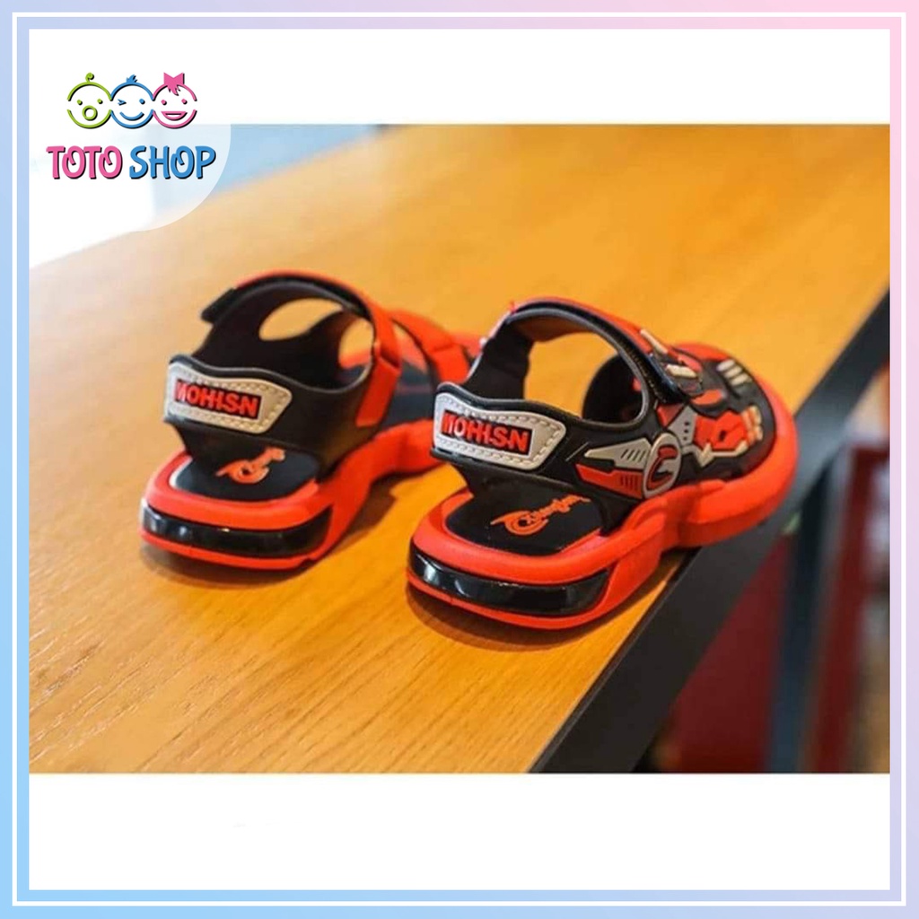 Dép sandal quai hậu hè cho bé trai chất cao su mềm nhẹ êm chân đi học đi chơi