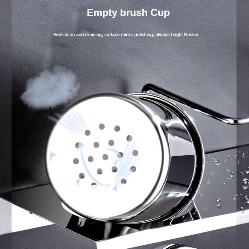 Cọ chà rửa toilet XINKUNLON thép không gỉ 304 sử dụng kép có khay giữ sử dụng cho gia đình