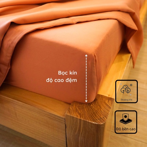 L1 Ga giường/drap lụa tencel 80s  cao cấp AN NHIÊN bo chun size nệm 1m4, 1m6, 1m8, 2m