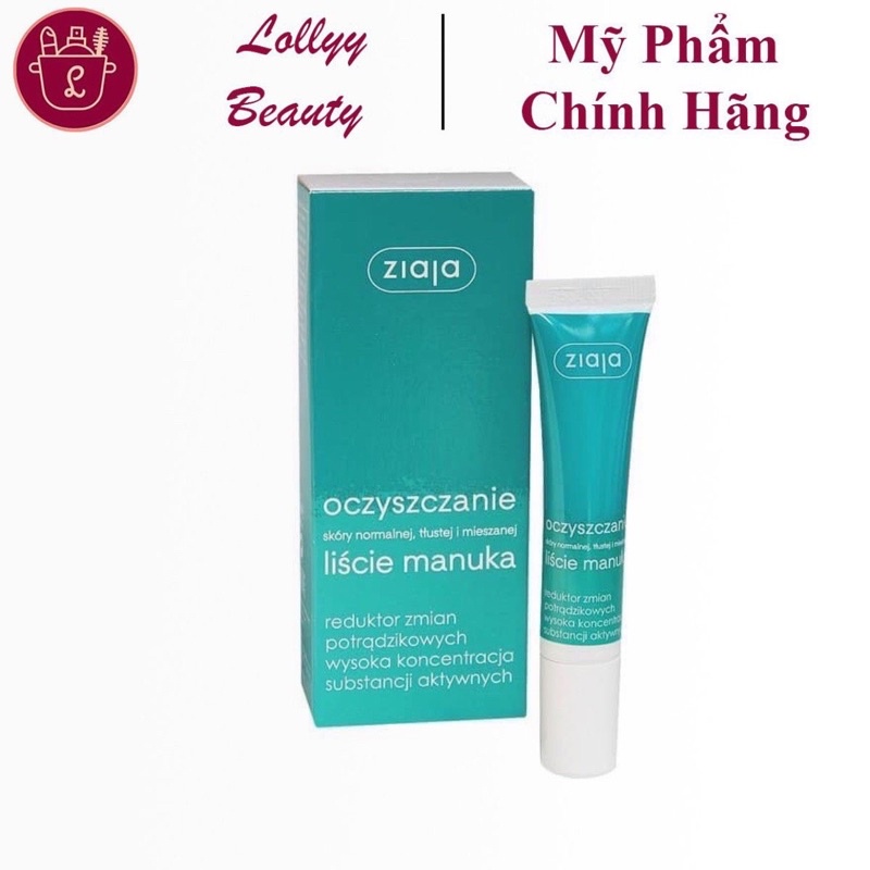 Gel Chấm Mụn Giảm Mẩn Đỏ, Giảm Khuẩn Giảm Sưng - Ziaja Manuka 15ml