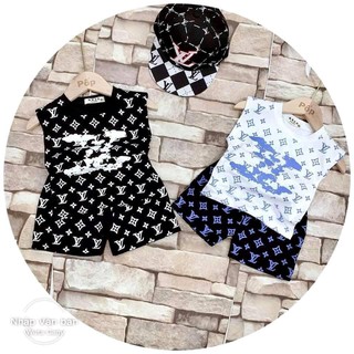 Set Quần Áo LV Bé Trai [HÀNG CAO CẤP + ẢNH THẬT] Bộ 3 Lỗ Chất Liệu Cotton Thoáng Mát Mềm Mại, Thun Lạnh Cao Cấp