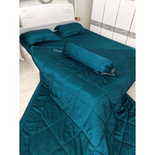 Xả kho Set chăn ga vỏ gối phi lụa mát mịn phối màu (chọn màu)