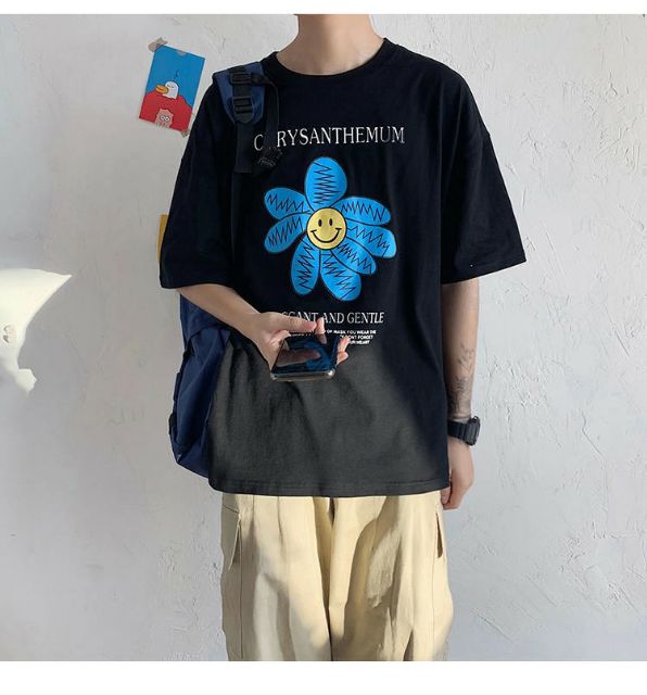 Áo thun ❤ Kèm hình thật tay lỡ dạng cặp Unisex Bông